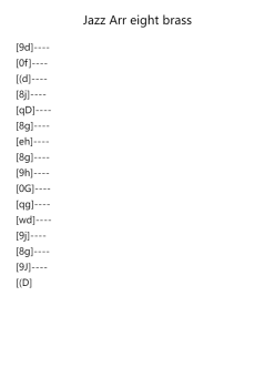 Jazz Arr eight brass