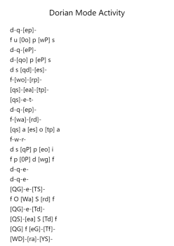 Dorian Mode Activity