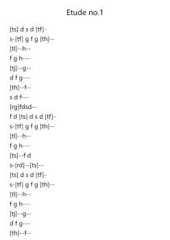 Etude No.1