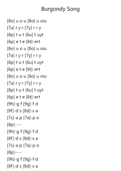 Burgondy Song