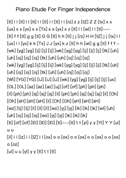Piano Etude For Finger Independence
