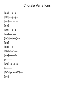Chorale Variations