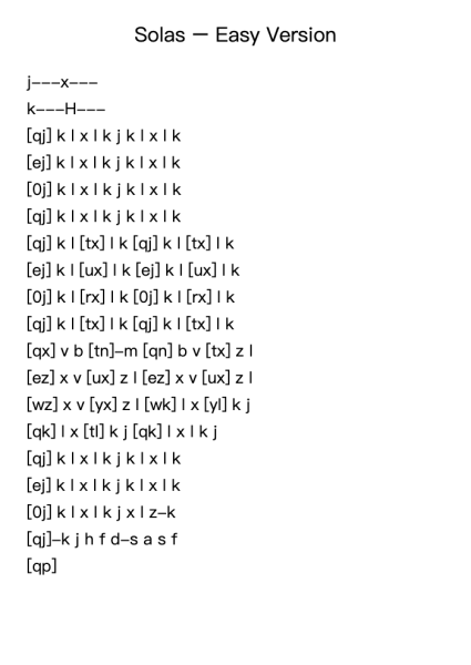 Solas – Easy Version