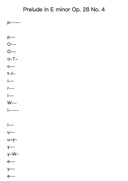 Prelude in E Minor, Op. 28, No. 4