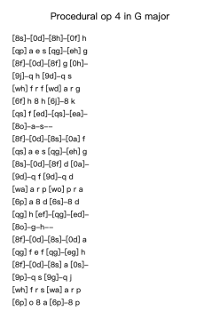 Procedural Op. 4 in G Major
