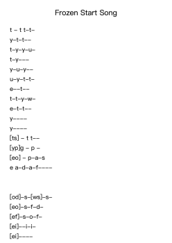 Frozen Start Song