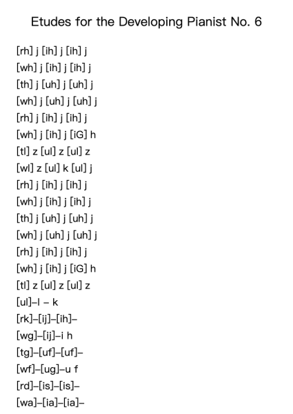 Etudes for the Developing Pianist No. 6