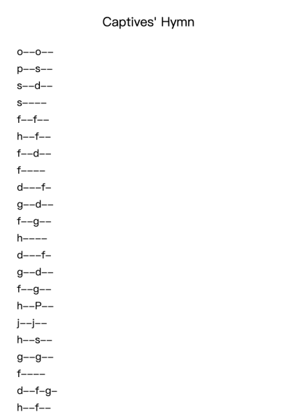 Captives' Hymn