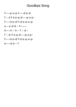 Goodbye Song