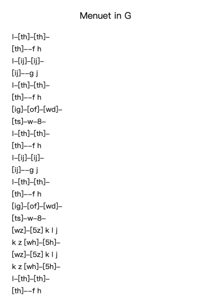 Menuet in G