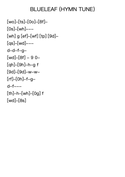 BLUELEAF (HYMN TUNE)