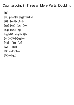 Counterpoint in Three or More Parts: Doubling