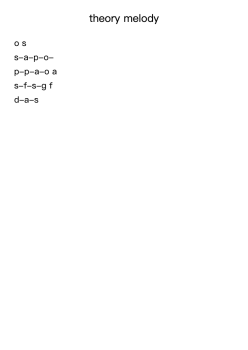 theory melody