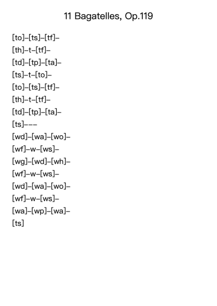 11 Bagatelles, Op. 119