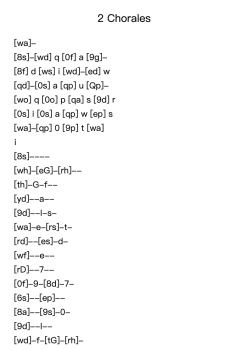 2 Chorales