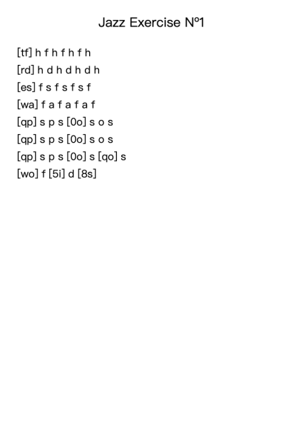 Jazz Exercise Nº1