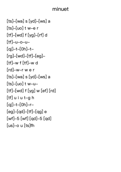 Minuet - Sjendie