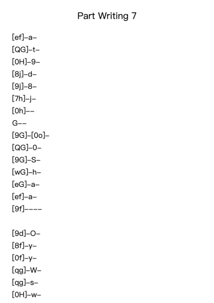 Part Writing 7