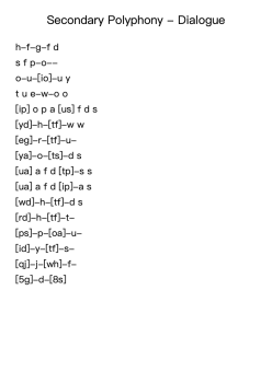 Secondary Polyphony - Dialogue