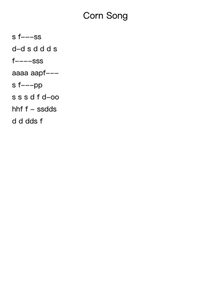 Corn Song