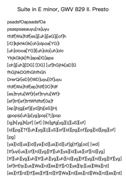 Suite in E minor, GWV 829: II. Presto