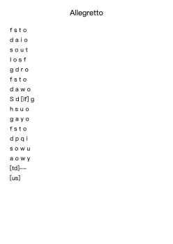 Allegretto