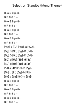 Select on Standby (Menu Theme)