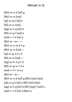 Minuet in G