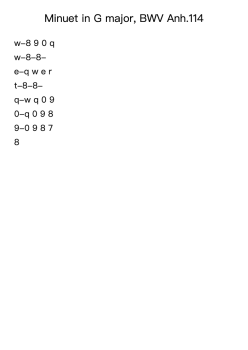 Minuet in G Major, BWV Anh. 114