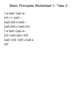 Basic Principles Worksheet 1- Take 2