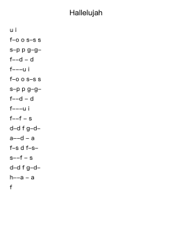 Hallelu, hallelu, hallelu, hallelujah