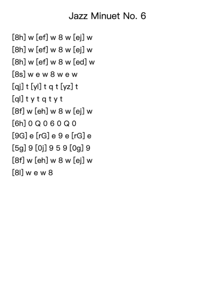 Jazz Minuet No. 6