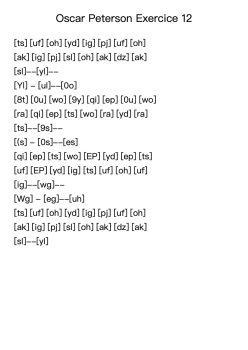 Oscar Peterson Exercice 12