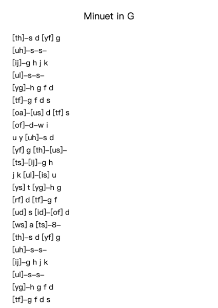 Minuet in G