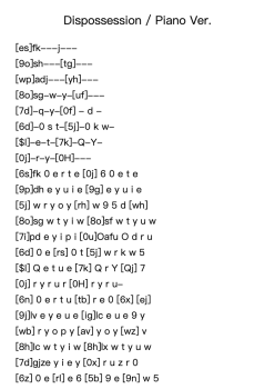 Dispossession / Piano Ver.