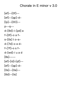 Chorale in E minor v 3.0