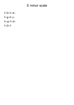 E minor scale