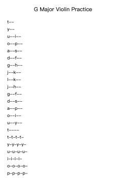 G Major Violin Practice