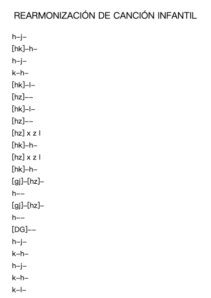 REARMONIZACIÓN DE CANCIÓN INFANTIL