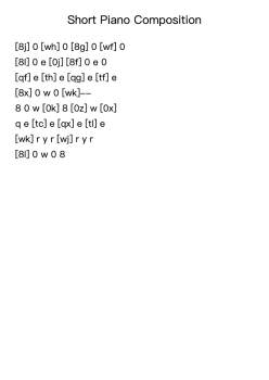 Short Piano Composition