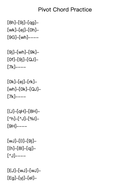 Pivot Chord Practice