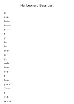 Hal Leonard Bass part