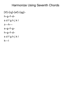 Harmonize Using Seventh Chords