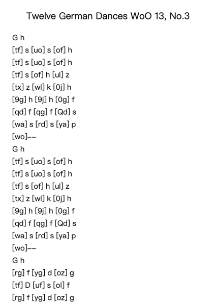 Twelve German Dances, WoO 13: No. 3