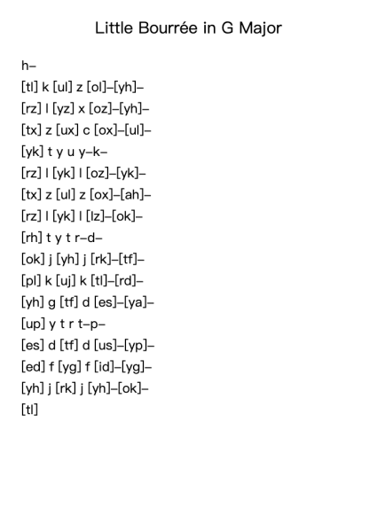 Little Bourrée in G Major