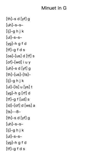 Minuet in G