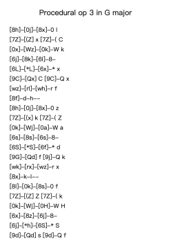 Procedural Op. 3 in G Major