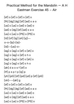 Practical Method for the Mandolin - Exercise 45 "Air"
