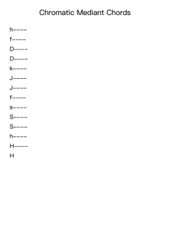 Chromatic Mediant Chords