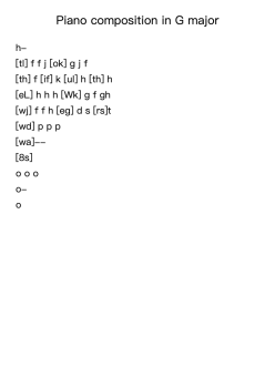 Piano Composition in G Major